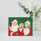 Santa Familie Kerst Briefkaart (Staand voorkant)