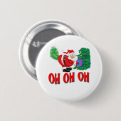 santa farce ronde button 5,7 cm (Voorkant /achterkant)