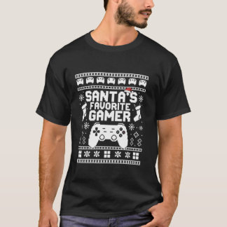 Santa Favoriete Gamers Lelijke Kerstpyjama T-shirt
