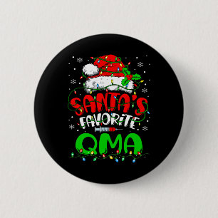 Santa Favoriete QMA Kerstmis Gekwalificeerde Medis Ronde Button 5,7 Cm