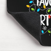 Santa Favorite Bartender Christmas Lights Funny Xm Muismat (Hoek)