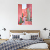 Santa Fe Cacti Boho Poster Canvas Afdruk (Insitu (Slaapkamer))