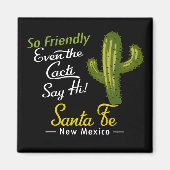 Santa Fe Cactus Funny Retro Magneet (Voorkant)