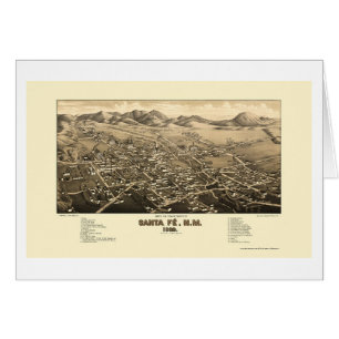 Santa Fe, carte panoramique de nanomètre - 1882