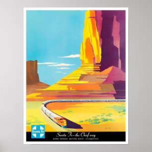 Santa Fe Chief Way vintage-poster Poster