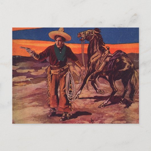 Santa Fe Cowboy Briefkaart (Voorkant)
