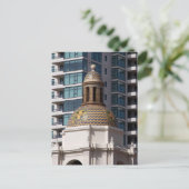 Santa Fe-depot in San Diego, dat een zwarte trein Briefkaart (Staand voorkant)