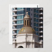 Santa Fe-depot in San Diego, dat een zwarte trein Briefkaart (Voorkant / Achterkant)