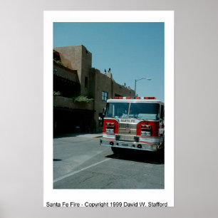 Santa Fe Fire Poster