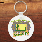 Santa Fe Gallery Cool Travel Art Slogan Sleutelhanger (Voorkant)