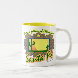 Santa Fe Gallery Cool Travel Art Slogan Tweekleurige Koffiemok