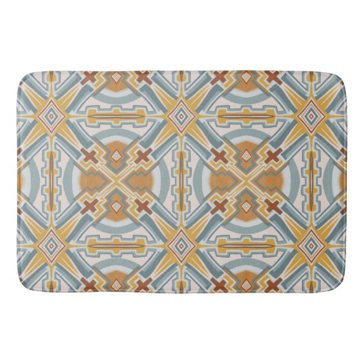 Santa Fe Geometric Tegel Pattern Badmat (Voorkant)