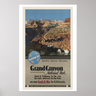 Santa Fe Grand Canyon National Park Reisreclame ui Poster