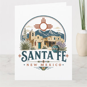 Santa Fe New Mexico Adobe Architectuur Zuidwesten Kaart