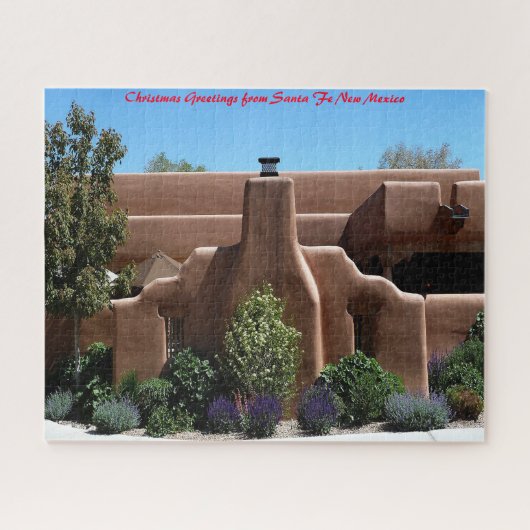 Santa Fe New Mexico.kerstcadeautjes Legpuzzel (Horizontaal)