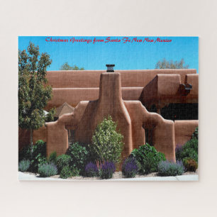 Santa Fe New Mexico.Kerstgroeten Legpuzzel