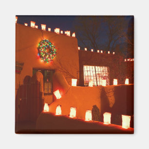 Santa Fe New Mexico Kerstmis Magneet
