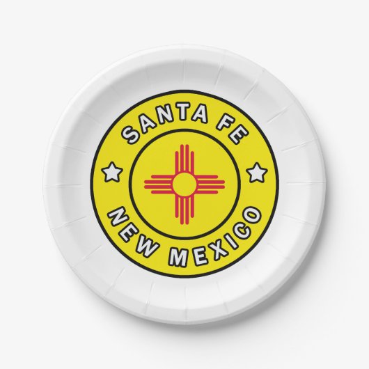 Santa Fe New Mexico Papieren Bordje (Voorkant)