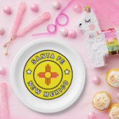 Santa Fe New Mexico Papieren Bordje (Feest)