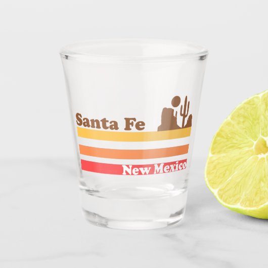 Santa Fe New Mexico Shot Glas (Voorkant)