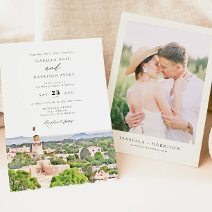 SANTA FE New Mexico Skyline Destination Wedding Kaart
