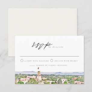 SANTA FE New Mexico Skyline Wedding RSVP Kaart