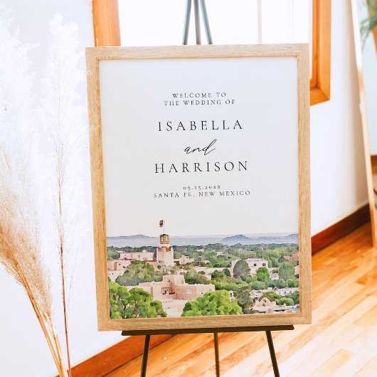 SANTA FE New Mexico Skyline Wedding Welkom Poster