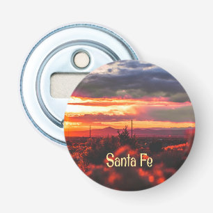 Santa Fe New Mexico Sun Set Button Flesopener