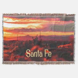 Santa Fe New Mexico Sun Set Deken