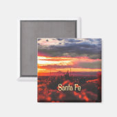 Santa Fe New Mexico Sun Set Magneet (Voorkant / Achterkant)