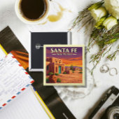 Santa Fe New Mexico Vierkante Button 5,1 Cm