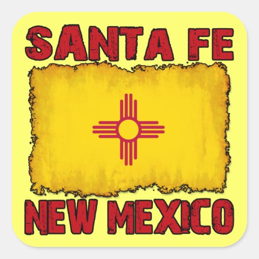 Santa Fe, New Mexico Vierkante Sticker (Voorkant)