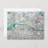 Santa Fe, NM Map Briefkaart (Voorkant / Achterkant)