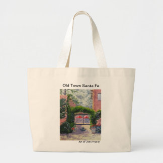 Santa Fe, NM-oliesschilderij van John French Grote Tote Bag