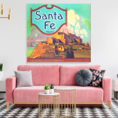 Santa Fe Oranje LabelRedlands, CA Canvas Afdruk (Insitu (Woonkamer))