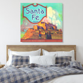 Santa Fe Oranje LabelRedlands, CA Canvas Afdruk (Insitu (Slaapkamer))