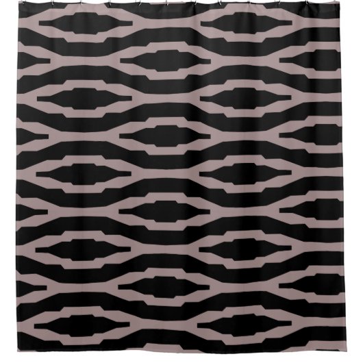 Santa Fe Pink & Black Geometric Modern Pattern Douchegordijn (Voorkant)