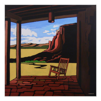 Santa Fe Porch Perfect Poster