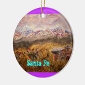santa fe sneeuw keramisch ornament (Links)