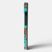 Santa Fe Thunderbird Turquoise Marble Leopard Case-Mate iPhone Case (Achterkant / Links)