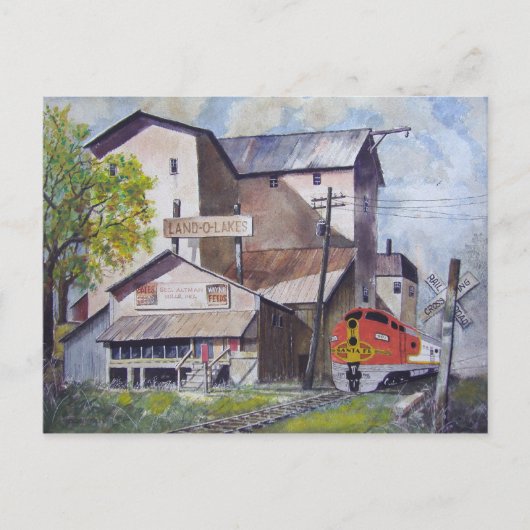 Santa Fe Train Depot-briefkaart Briefkaart (Voorkant)