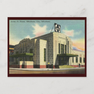 Santa Fe Train Depot, Oklahoma City  Briefkaart