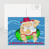 Santa-feestdagen Feestdagenkaart (Voorkant / Achterkant)