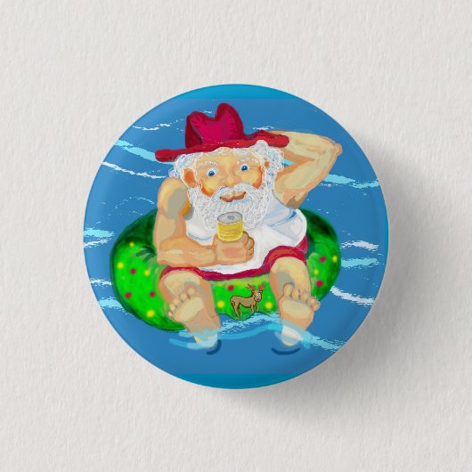 Santa-feestdagen Ronde Button 3,2 Cm (Voorkant)