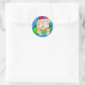 Santa-feestdagen Ronde Sticker (Tas)