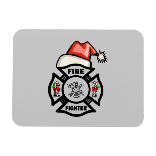 Santa Firefighter Magneet (Horizontaal)