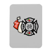 Santa Firefighter Magneet (Verticaal)