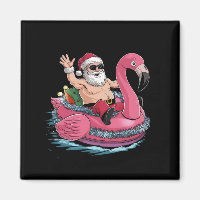 Santa Flamingo Opblaasbaar Kerst In Juli Zomer