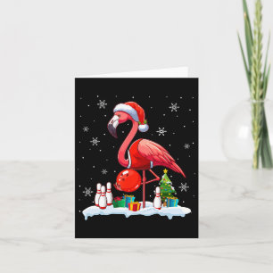Santa Flamingo Spelen Bowling Xmas Player Lover K Kaart