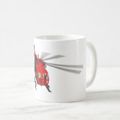Santa Flies Helikopter Koffiemok (Voorkant rechts)